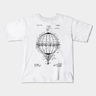 Hot Air Balloon (white) Kids T-Shirt